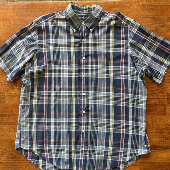 Polo by Ralph Lauren Other - Polo Ralph Lauren men’s casual plaid short sleeve button-down size XL
